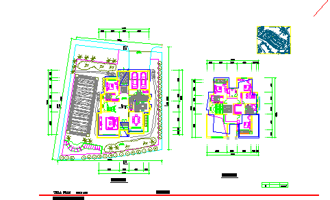 某三层别墅方案设计cad施工图带效果图-图一