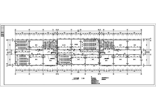 某小学5936.96㎡四层教学楼建筑施工图（有效果图）-图二