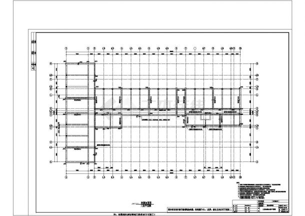 青岛某综合教学楼抗震加固结构设计CAD图-图一