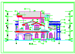 某三层别墅建筑cad设计图带效果图-图一