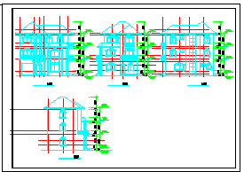 某三层别墅建筑cad设计施工图带效果图_图1