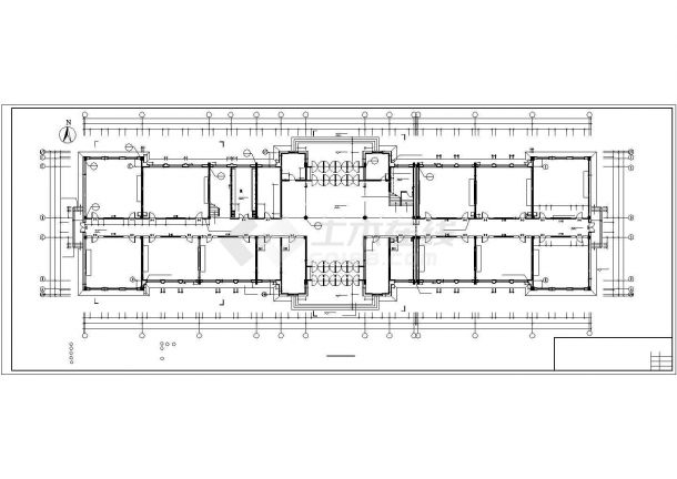 阜阳市某学校5100平米4层框混教学楼建筑设计CAD图纸（含夹层）-图二