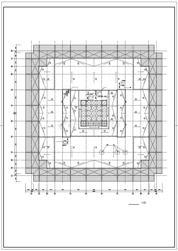 南京某大学1万平米6+1层框架结构信息教学楼建筑设计CAD图纸-图一