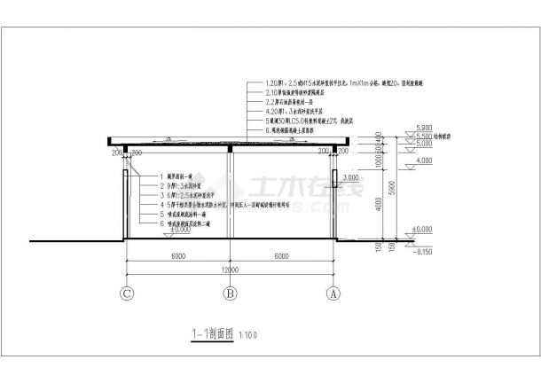 青岛市某新能源汽车零部件产业基地单层钢结构厂房结构设计CAD图纸-图二