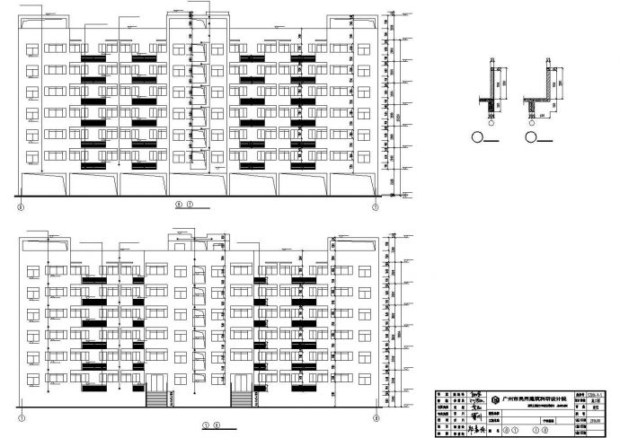 宜春市某小区1.1万平米6层框架结构民居住宅楼建筑结构设计CAD图纸_图1