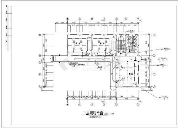 【宁波市】三层学校教学楼电气施工CAD图纸，共10张CAD图-图二