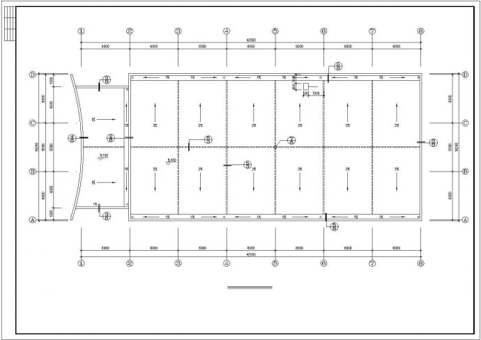 某大型城市高校食堂建筑全套设计施工CAD图纸_图1