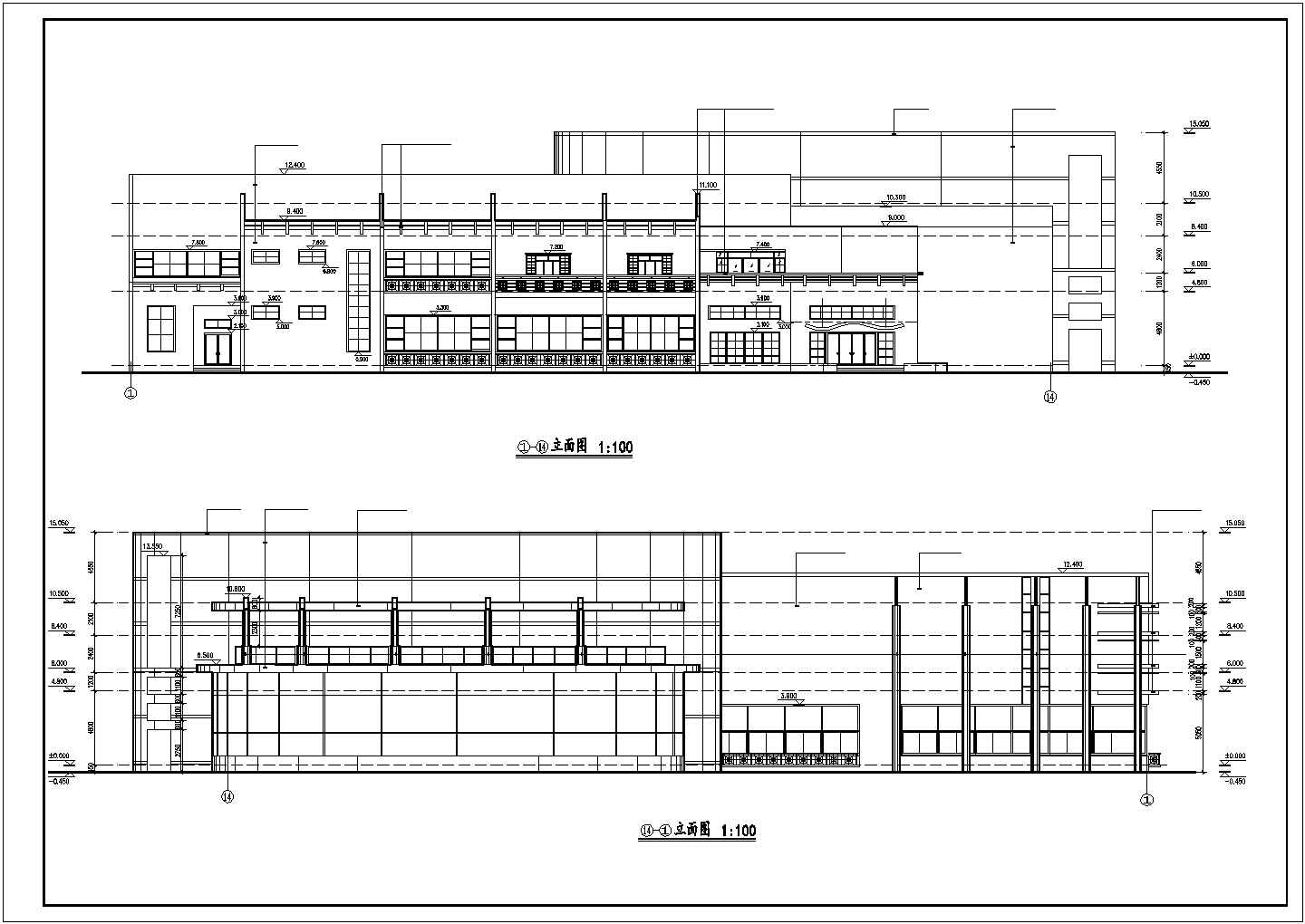 某城市娱乐中心总体建筑全套设计施工CAD图纸