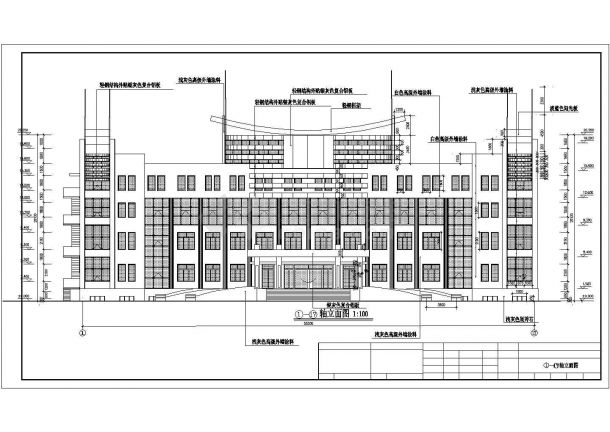 办公楼设计_某城市高层商业办公楼建筑全套设计施工CAD图纸-图二