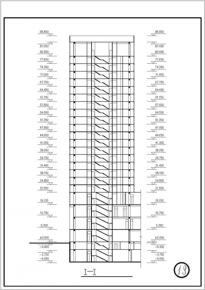 某城市高层宾馆建筑全套设计施工CAD图纸_图1