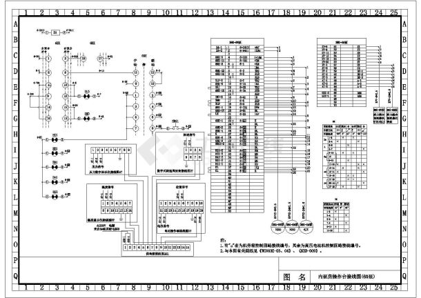 某内泵房操作台接线图CAD平立剖设计构造-图一