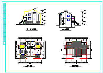 某地自建房平面建筑cad设计图纸含效果图_图1