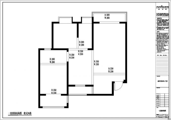 美和地产施工图CAD图纸_图1