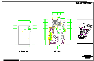 某D型别墅建筑cad施工图纸含效果图-图一