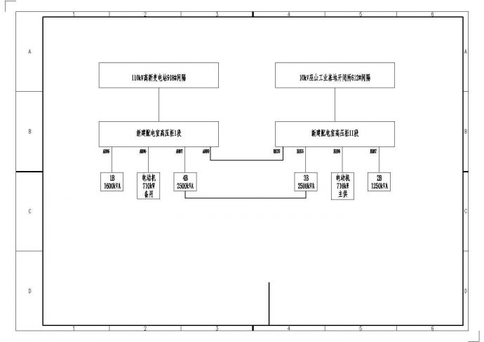 [电气图纸]某玻璃厂10KV配电一次设计全套cad图纸_图1