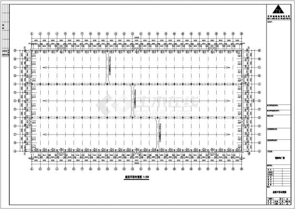 某公司72米X150米钢结构CAD图纸-图二