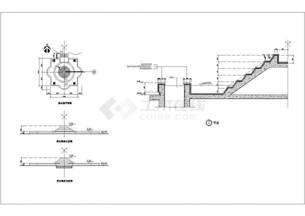 某跌水池CAD设计完整构造节点方案-图一