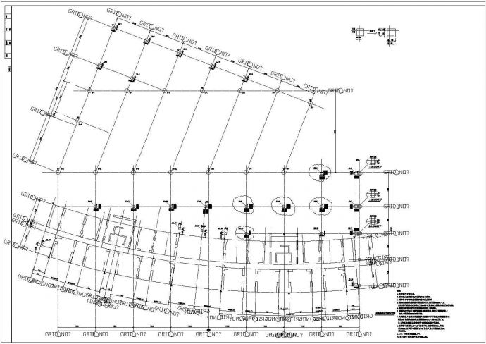 某框架结构办公楼施工图CAD图纸_图1