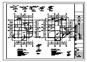 别墅设计_某市三层异形柱框架结构别墅结构施工cad图纸-图二