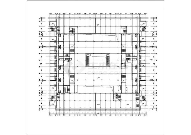 某市中心大型超市建筑全套设计施工CAD图纸-图一