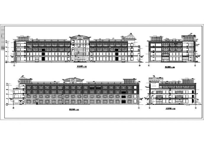 某城市中心大型商场建筑完整设计施工CAD图纸_图1