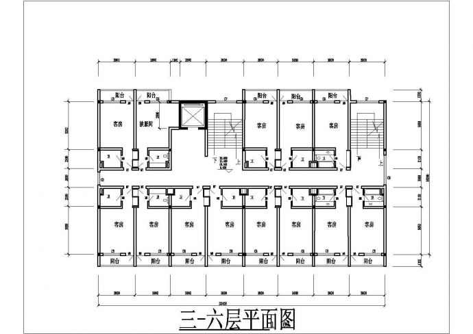 某城市单位院内宾馆建筑完整设计施工CAD图纸_图1