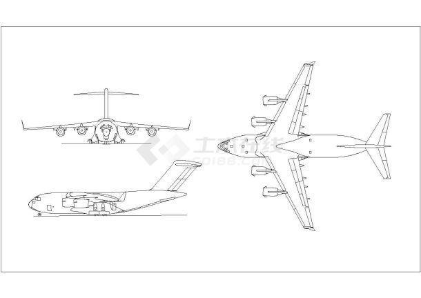 某飞机CAD节点施工设计图纸-图一