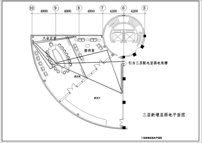 办公楼设计_锦州市某公司3层钢框架办公楼强弱电系统设计CAD图纸_图1