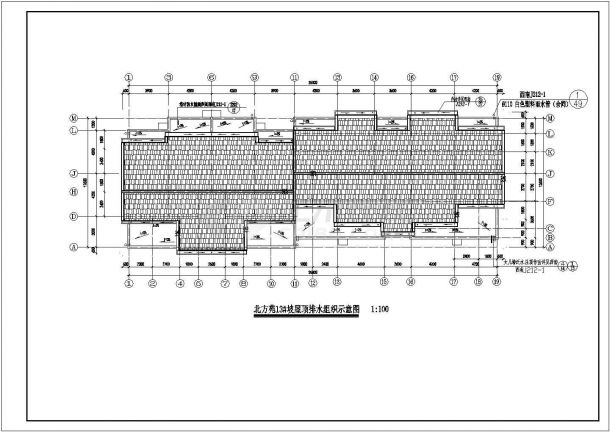 某综合性小区六层框架结构综合楼设计cad全套建筑施工图（含设计说明）-图一