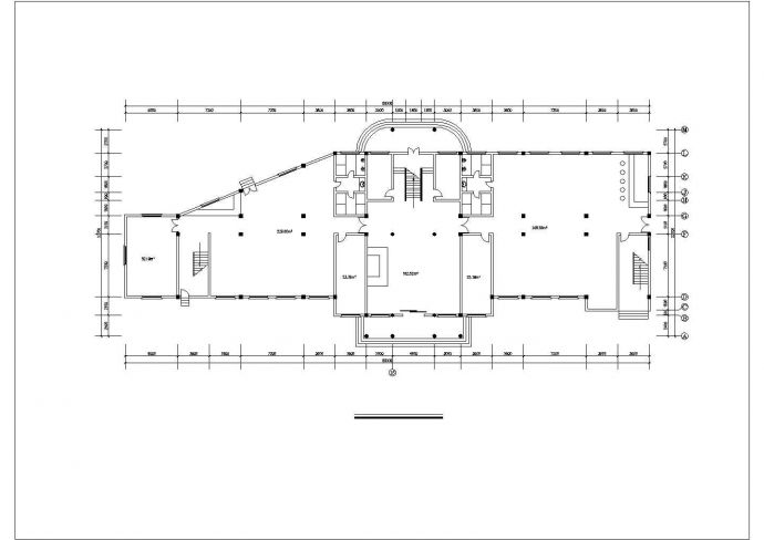 某城市渡假村综合楼欧式建筑完整设计施工CAD图纸_图1