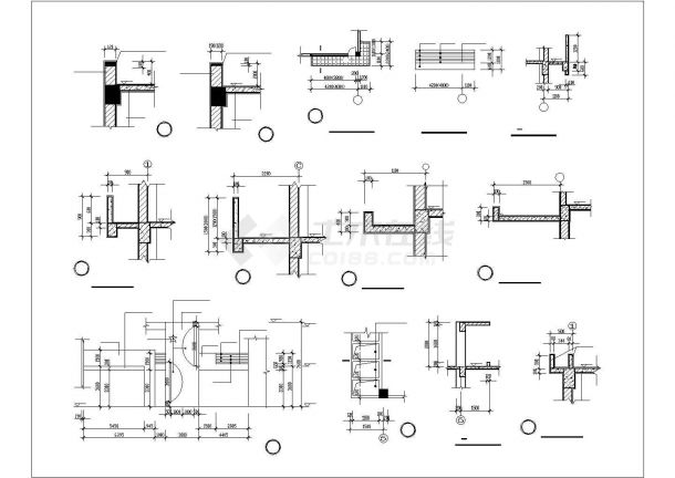 815平方米二层钢筋混凝土框架结构教学楼设计施工cad图纸-图二