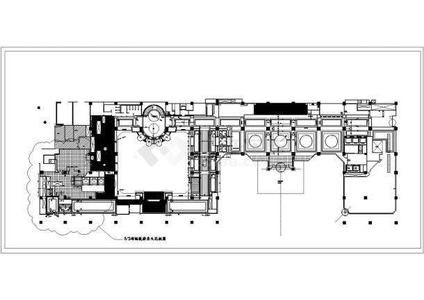 某台北喜来登大饭店CAD设计施工图廚房天花板-图一