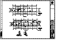 某市框架结构带顶棚球场配套用房结构施工cad图_球场配套用房shig_图1