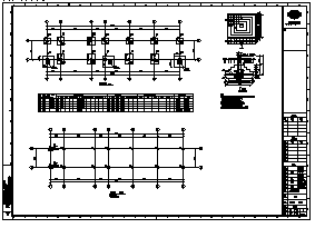 某市框架结构带顶棚球场配套用房结构施工cad图_球场配套用房shig-图二