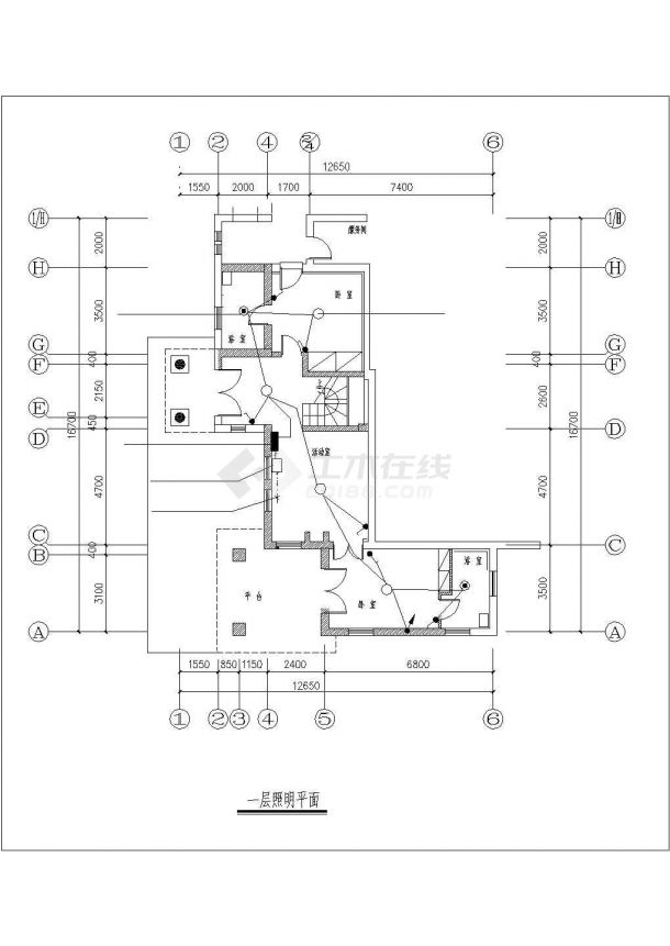 太仓市鑫斓花园小区3层砖混结构单体别墅全套电气系统设计CAD图纸-图一