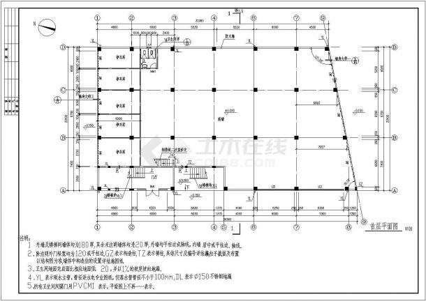 海门区謇公湖科创城某不规则住宅设计CAD图纸-图二