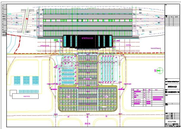 [湖南]三层古典风格市级中型火车站建筑施工设计图-图一