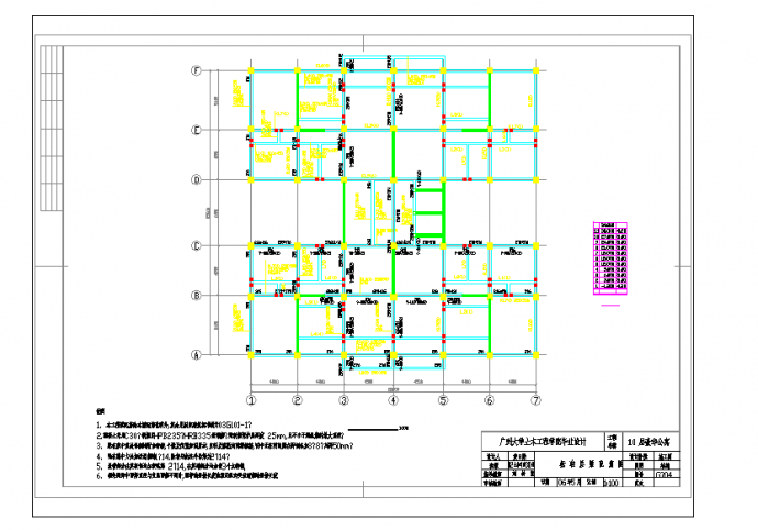 10层框架剪力墙公寓建筑结构图纸（计算书、部分建筑、结构图）_图1