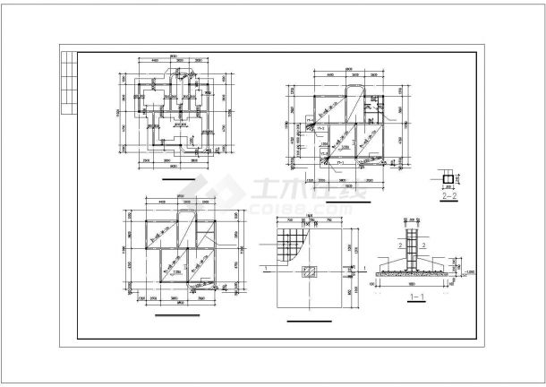 水乡小别墅CAD建筑大样图-图一