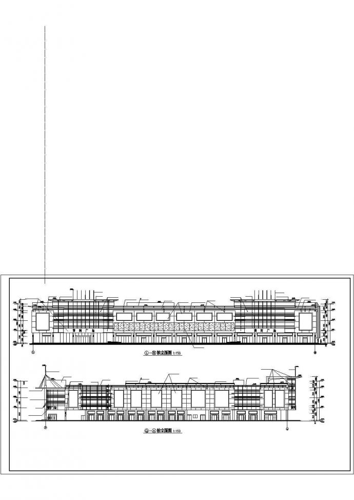 某城市高级大型商场广场建筑设计方案完整施工CAD图纸_图1