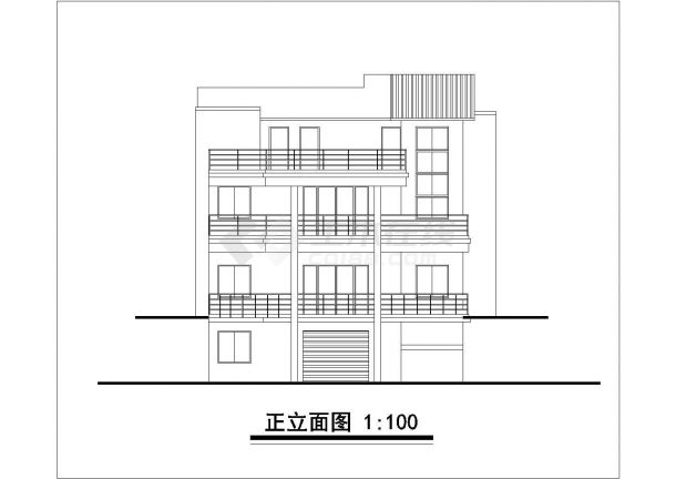 重庆市某别墅区2层混合结构单体乡村别墅结构设计CAD图纸（含阁楼）-图一