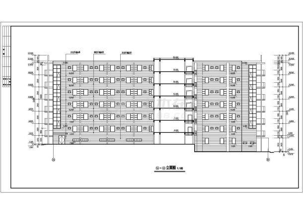 某七层63.2㎡学生公寓D栋施工方案CAD图纸-图一