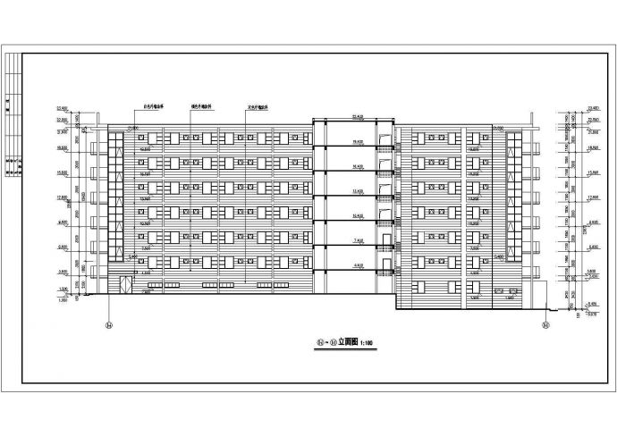 某七层63.2㎡学生公寓D栋施工方案CAD图纸_图1