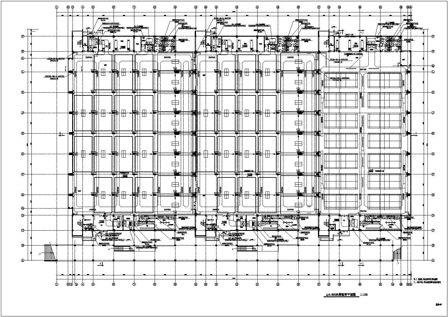 某体育馆训练馆空调设计cad全套平面施工图（含设计说明）