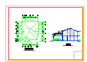 二层乡村别墅建筑设计CAD施工图_图1