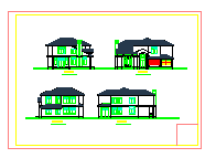 三层美式别墅建筑设计CAD施工图_图1