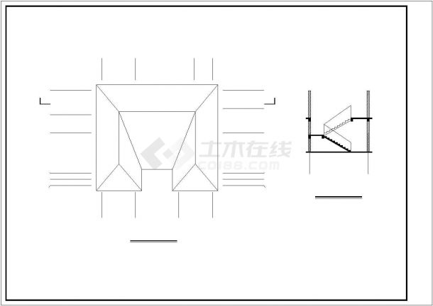 咸阳市礼泉存某2层混合结构单体别墅建筑结构设计CAD图纸（含效果图）-图一
