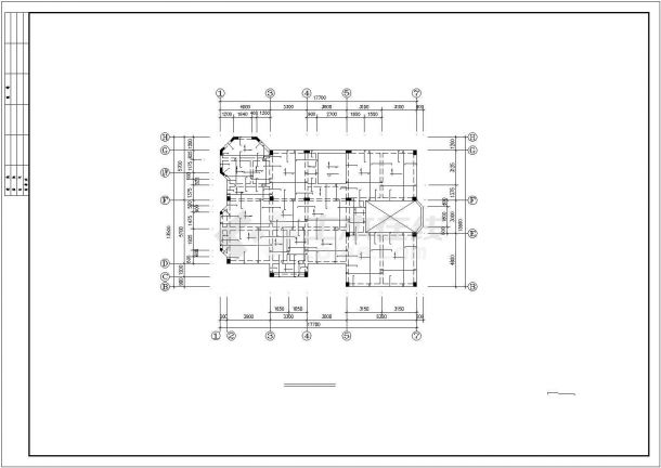 乌鲁木齐市澜祥花园小区3层框架结构别墅全套结构设计CAD图纸-图一