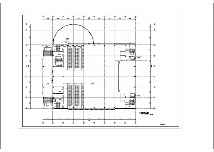 某中学体育馆多联机空调设计CAD施工图_图1