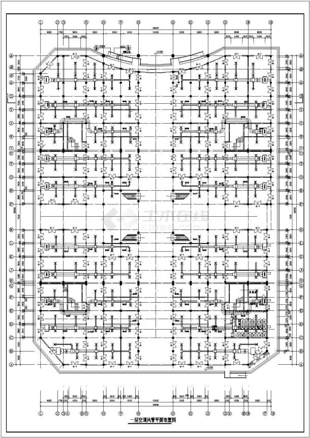 某多层商场中央空调设计cad全套施工图-图二